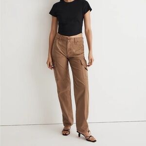 Madewell Garment-Dyed Low-Slung Straight Cargo Pants